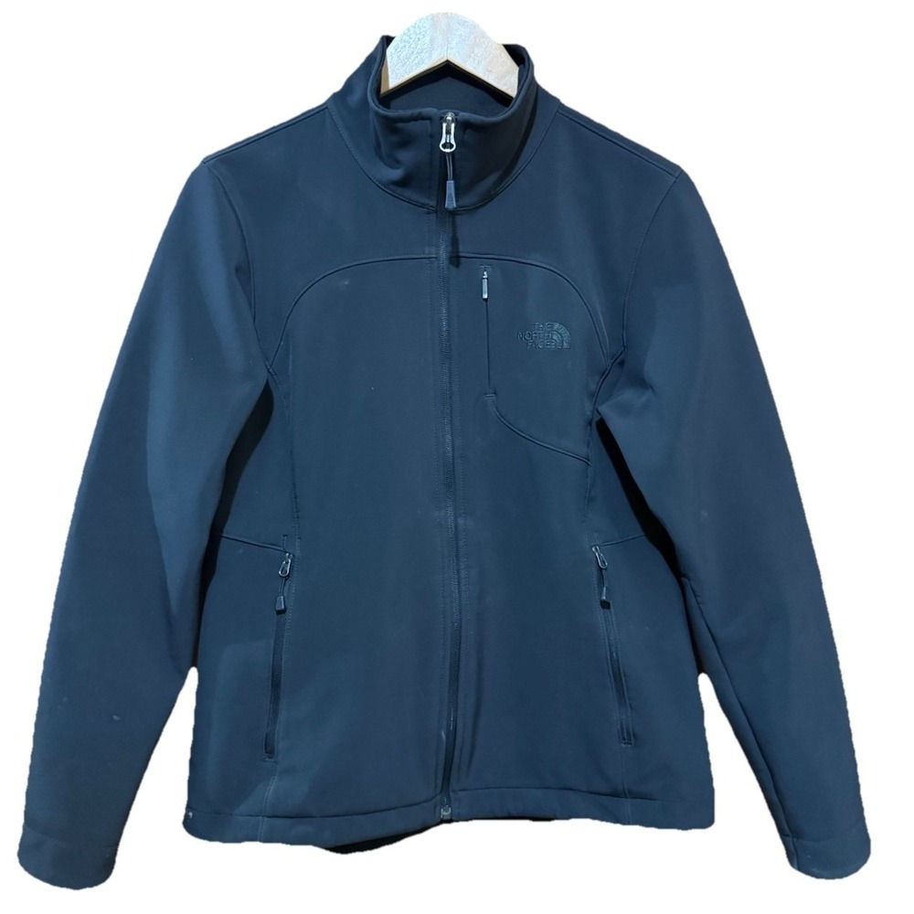 North Face‎ Apex Jacket Womens Medium Black Full Zip Soft Shell Pockets GORPcore